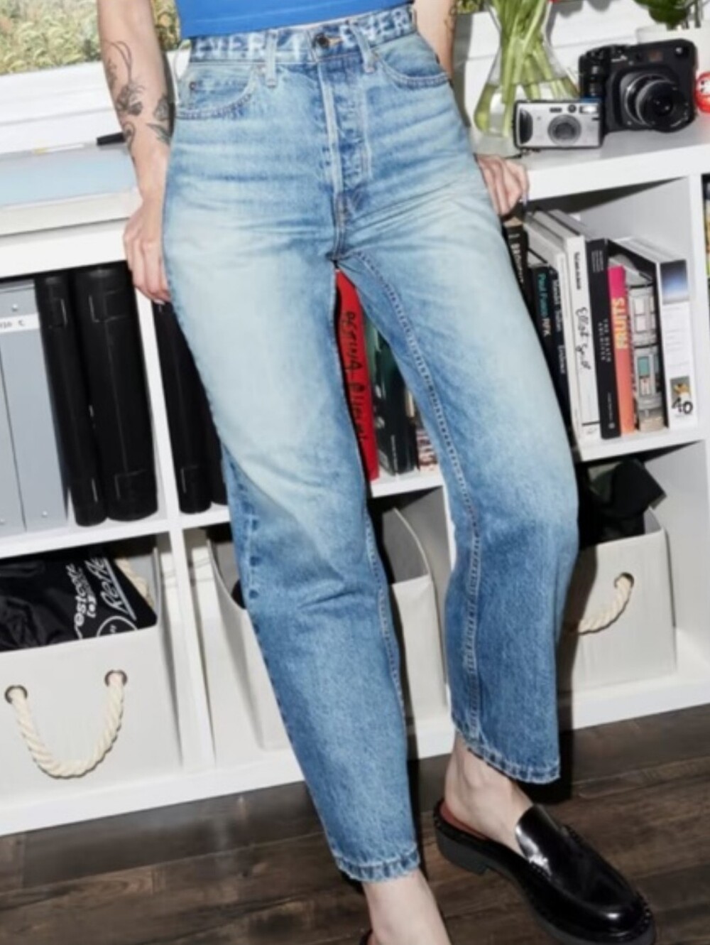 Everlane The Rigid Way High Jean Local Salty Water Size 25